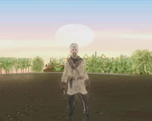 Military Character Sunset Backdrop Wallpaper