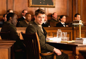 Military Courtroom Drama Scene Wallpaper