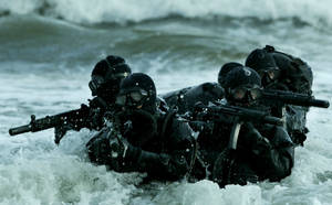 Military Marines In Action Wallpaper