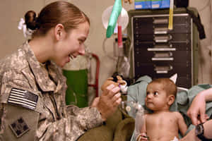 Military Medical Carefor Child Wallpaper