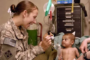 Military Medical Carefor Child Wallpaper