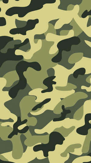 Military-style Green Camouflage Wallpaper