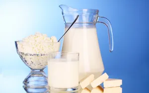 Milk And Cottage Cheese Products Wallpaper