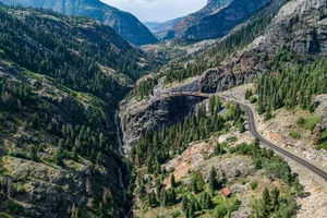 Million Dollar Road Colorado Aerial Wallpaper