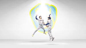 Milwaukee Brewers Jumping Wallpaper