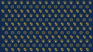 Milwaukee Brewers Pattern Poster Wallpaper