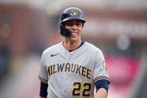 Milwaukee Brewers Player Smiling22 Wallpaper