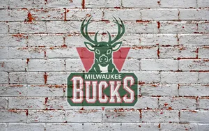 Milwaukee Bucks Logo On Wall Wallpaper