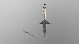 Minato Kunai Weapon3 D Render Wallpaper