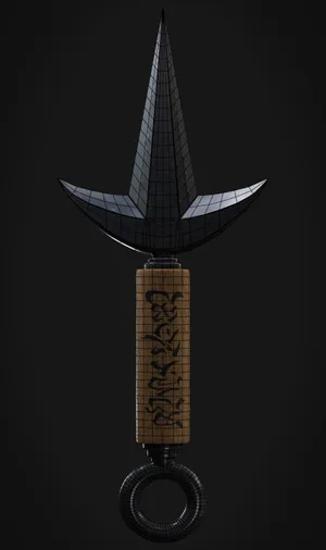 Minato Kunai3 D Model Wallpaper