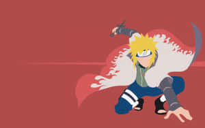 Minato Namikaze Fourth Hokage Action Pose Wallpaper