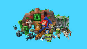 Minecraft_ Adventure_with_ Mobs Wallpaper