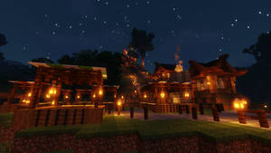 Minecraft Aesthetic Brown Lighthouse Wallpaper