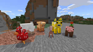 Minecraft Animal Mobs Wallpaper