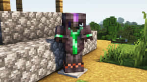 Minecraft Armor Set On Display Wallpaper