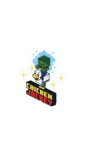 Minecraft Chicken Jockey Design Wallpaper