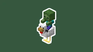 Minecraft Chicken Jockey Wallpaper