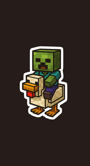 Minecraft Chicken Jockey Wallpaper