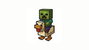 Minecraft Chicken Jockey Guide Wallpaper