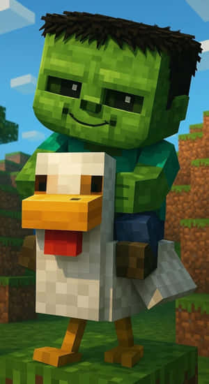 Minecraft Chicken Jockey Guide Wallpaper