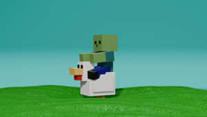 Minecraft Chicken Jockey Wallpaper