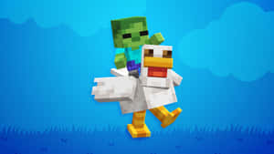 Minecraft Chicken Jockey Wallpaper