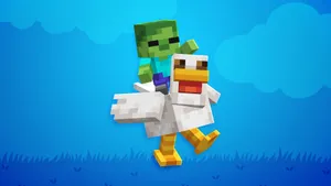 Minecraft Chicken Jockey Wallpaper