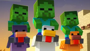 Minecraft Chicken Jockeys Wallpaper