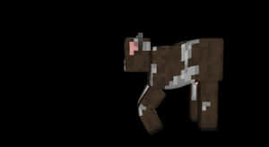 Minecraft Cow Grazing In The Field Wallpaper