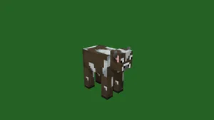 Minecraft Cow In Its Natural Habitat Wallpaper