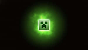 Minecraft Creeper Face Glow Wallpaper