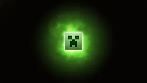 Minecraft Creeper Face Glow Wallpaper