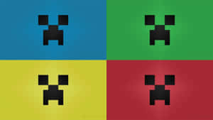 Minecraft Creeper Face Quadrants Wallpaper