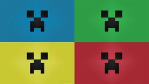 Minecraft Creeper Face Quadrants Wallpaper
