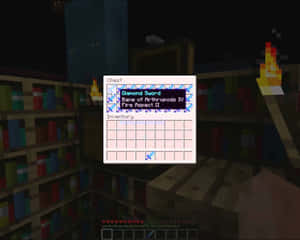 Minecraft Diamond Sword Inventory Wallpaper