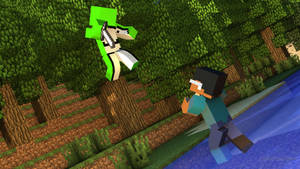 Minecraft Dream In Action Wallpaper