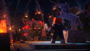 Minecraft Dungeons Redstone Golem Adriene Wallpaper