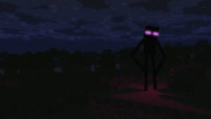 Minecraft Enderman Dark Skies Wallpaper