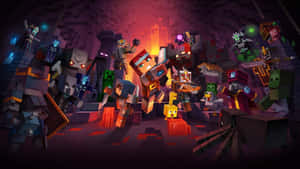 Minecraft Epic Battle Artwork Wallpaper