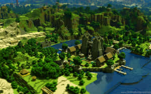 Minecraft_ Epic_ Cathedral_ Landscape Wallpaper