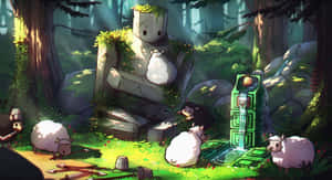 Minecraft Fan Art: A New World Of Endless Possibilities Wallpaper