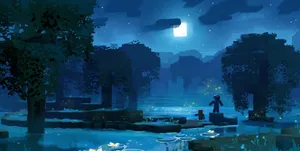 Minecraft Fan Art: An Epic Gaming World Wallpaper