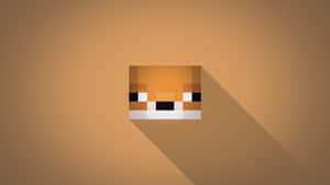 Minecraft_ Fox_ Face_ Minimalist_ Background Wallpaper