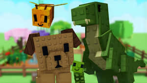Minecraft Garden Friends Wallpaper