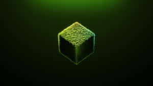 Minecraft_ Glowing_ Grass_ Block Wallpaper