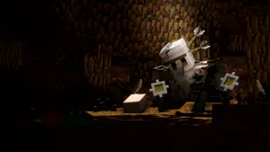 Minecraft Iron Golem In Its Natural Habitat Wallpaper