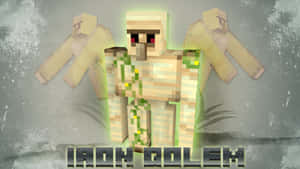 Minecraft Iron Golem Protecting The Village Wallpaper