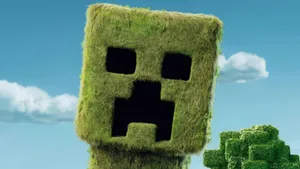 Minecraft Movie Creeper Character Wallpaper
