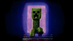 Minecraft Movie Creeper Scene Wallpaper