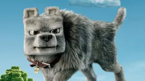 Minecraft Movie Dog Character Wallpaper